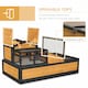 image 9 of PawHut Wooden Tortoise House Indoor Outdoor w/ Balcony, Tray, Openable Roof