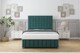 image 1 of Sloomy California Emerald Plush Divan Bed With Mattress 2 Drawers Left Side With 26" Strutted Headboard & 12" Matching Footboard 4'6 Double | Green | Emerald | Double | 1