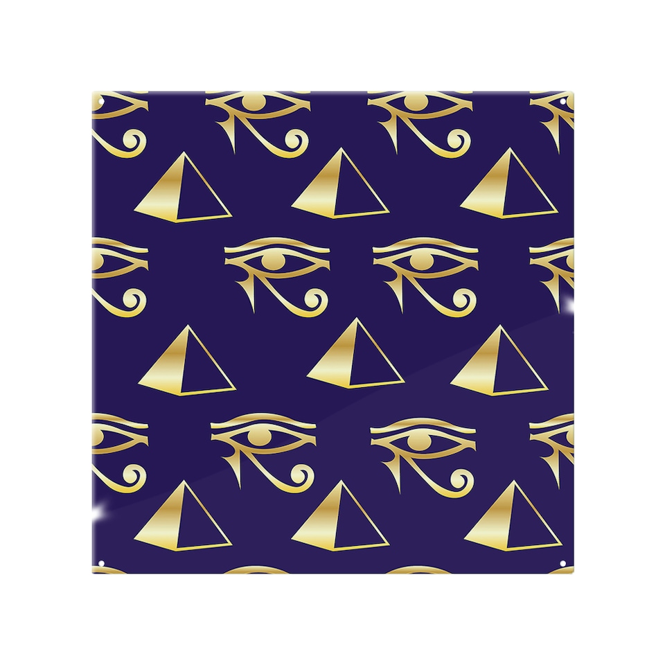 image 1 of Gold Pyramid & Eye Of Horus Splash Back | White