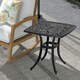 image 10 of Outsunny Cast Aluminium Bistro Table with Umbrella Hole, Bronze Tone 