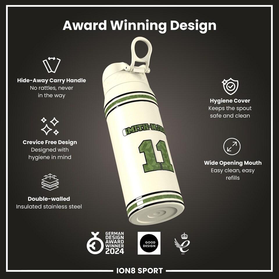image 1 of NFL x Sports, Vacuum Insulated Steel Bottle, Series, 750ml (24oz) | Cream | NFLPA Icon Jaxon Smith-Njigba | One Size
