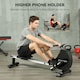 image 7 of SPORTNOW Folding Magnetic Rowing Machine with Dual Aluminium Slide Rail