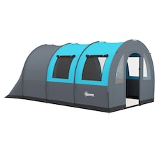 Outsunny Camping Tent, 3000mm Waterproof Family Tent for 5-6 Man, Orange