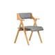 image 1 of SoBuy 2 Folding Chairs Gray, Solid Wood Frame, 24.2x22x30.5 in, 14 kg - FST98-HGX2
