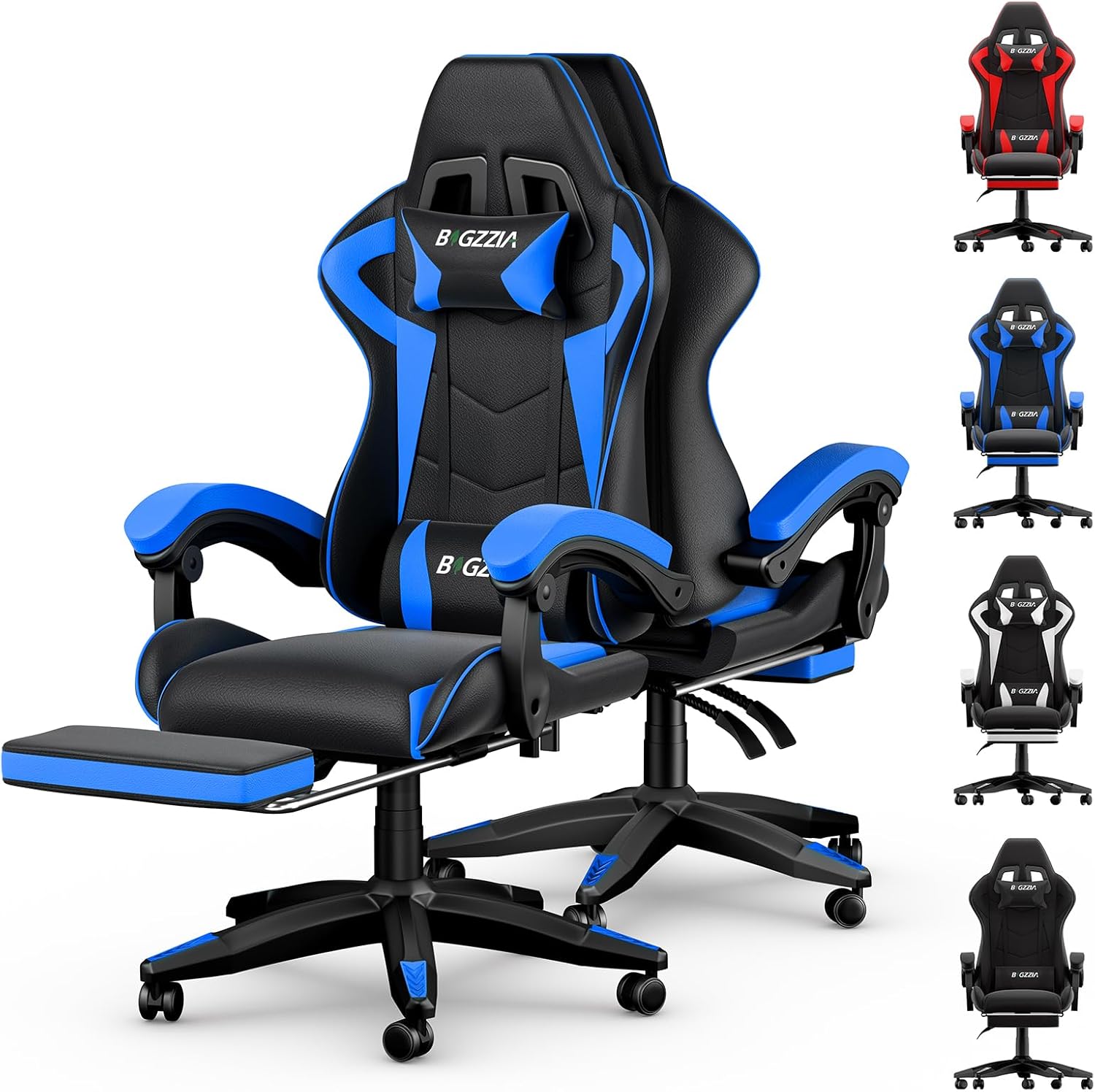 Rattantree Ergonomic Gaming Chair with Footrest & Lumbar Cushion