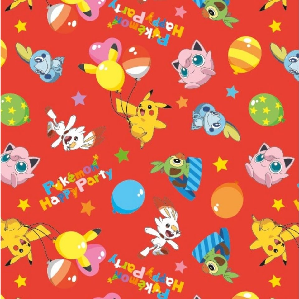 image 1 of Pokemon 2m Roll Wrapping Paper