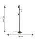 image 2 of ValueLights Balboa Painted Black Floor Lamp