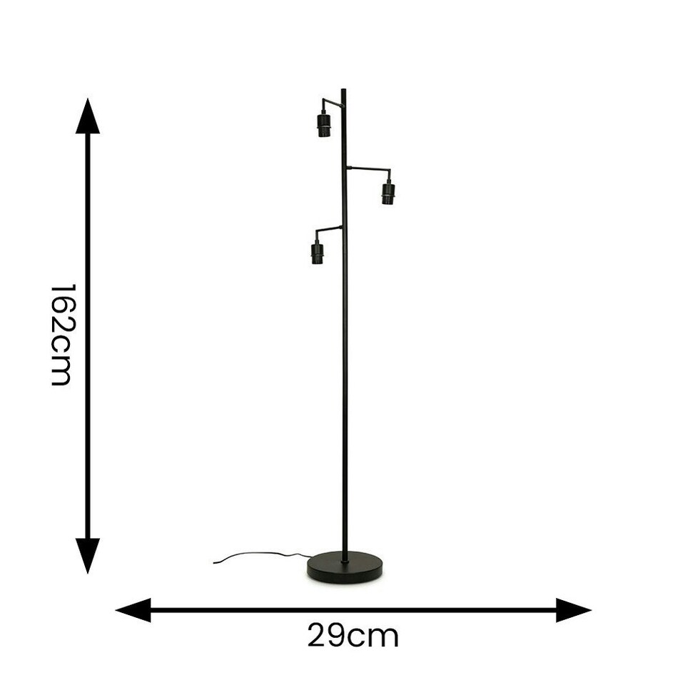 image 1 of ValueLights Balboa Painted Black Floor Lamp