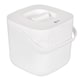 image 1 of Dihl 7 Litre Indoor Kitchen Compost Caddy Bin, with Strainer and Odour Seal, 7L, Recycle Organic Waste, White
