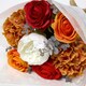 image 6 of Homescapes Artificial Orange Roses and Peonies Bouquet, 67 cm