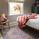 image 4 of KUKOON Red Distressed Persian Style Non Slip Washable Low Pile Rug 200cm x 290cm