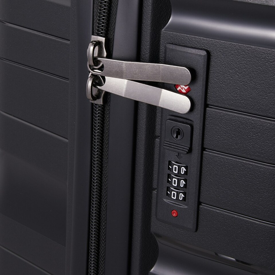 image 1 of Living and Home 4 Wheels Lockable Travel Suitcase Set of 4 - Black 28+24+20+14 Inch Black | Large