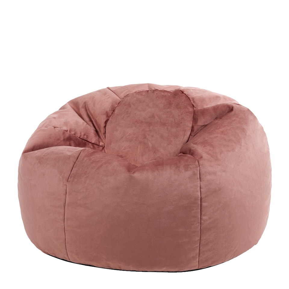 image 1 of Kingston Classic Velvet Bean Bag Chair Dusk Pink Bean Bags | Pink | Dusk Pink | 1