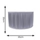 image 3 of ValueLights Jess Powder Blue Fabric Ruched Pleated Large Drum Shade