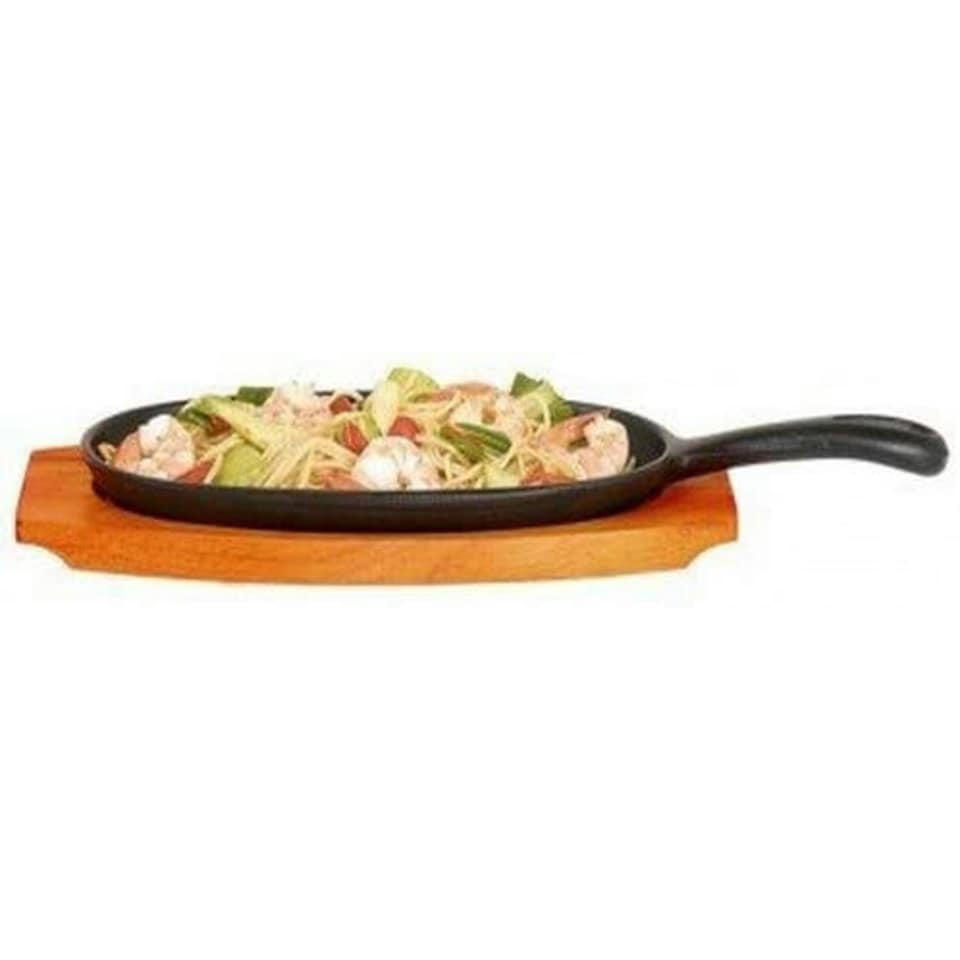 image 1 of KitchenCraft Sizzle Platter Black Cast Iron