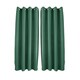image 1 of Emerald Green Linen Blackout Eyelet Curtains - 46x54 Inch Drop - Pair Green