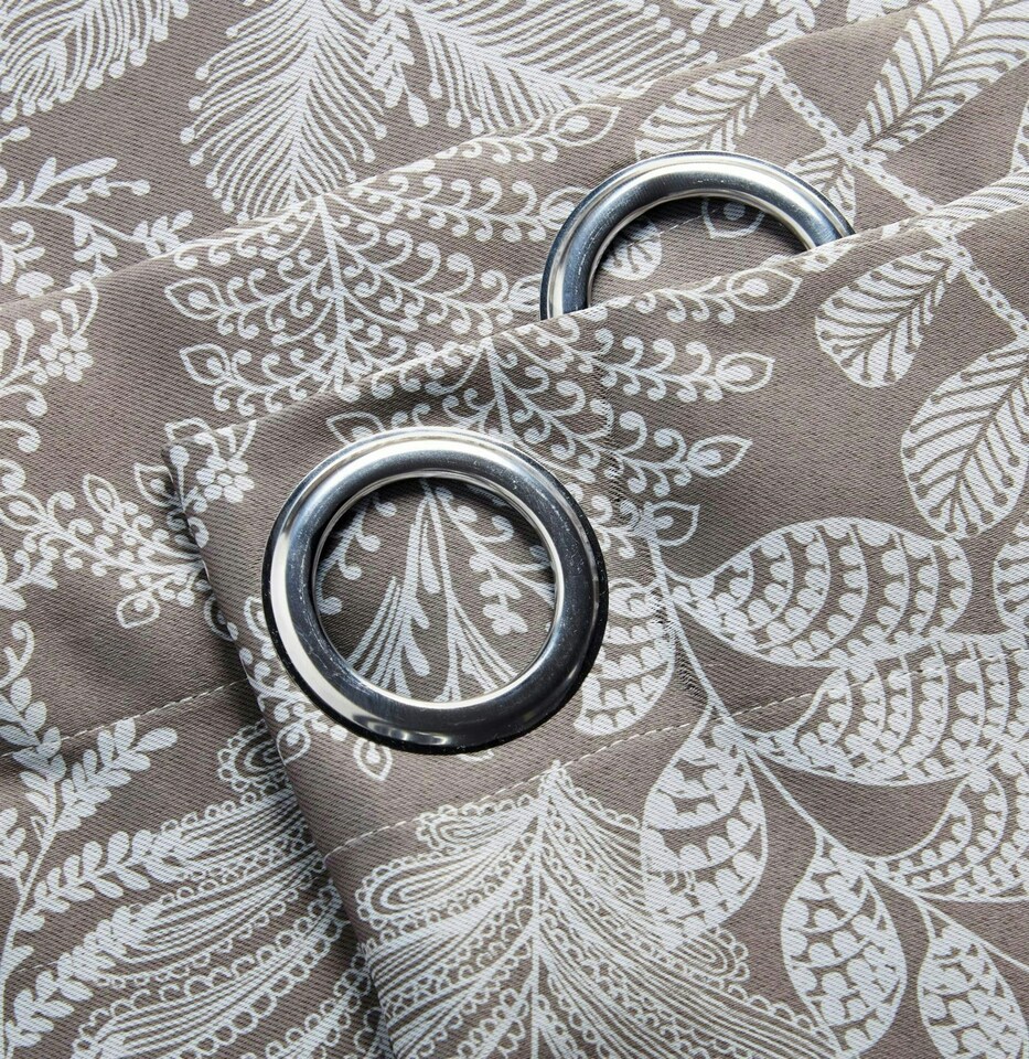 image 1 of Ferndown Blockout Eyelet Curtains - Latte 229 cm x 182 cm