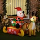 image 2 of HOMCOM Inflatable Santa Claus with Sled and Reindeer Xmas Décor LED Lights