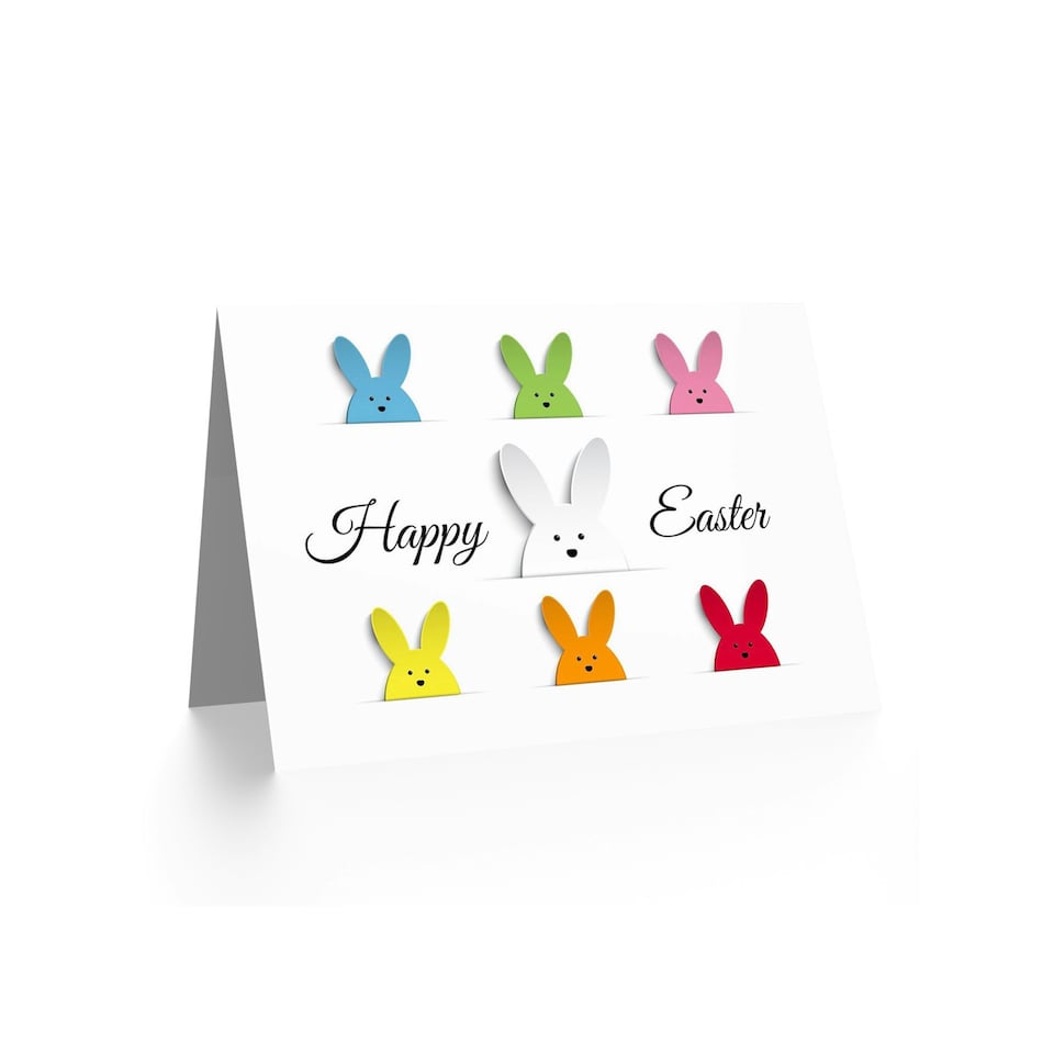 image 1 of Bunnies Multi Colour Bday Easter Card