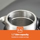 image 5 of GEEPAS Smart Stainless-Steel 1.7L Kettle, 2200W