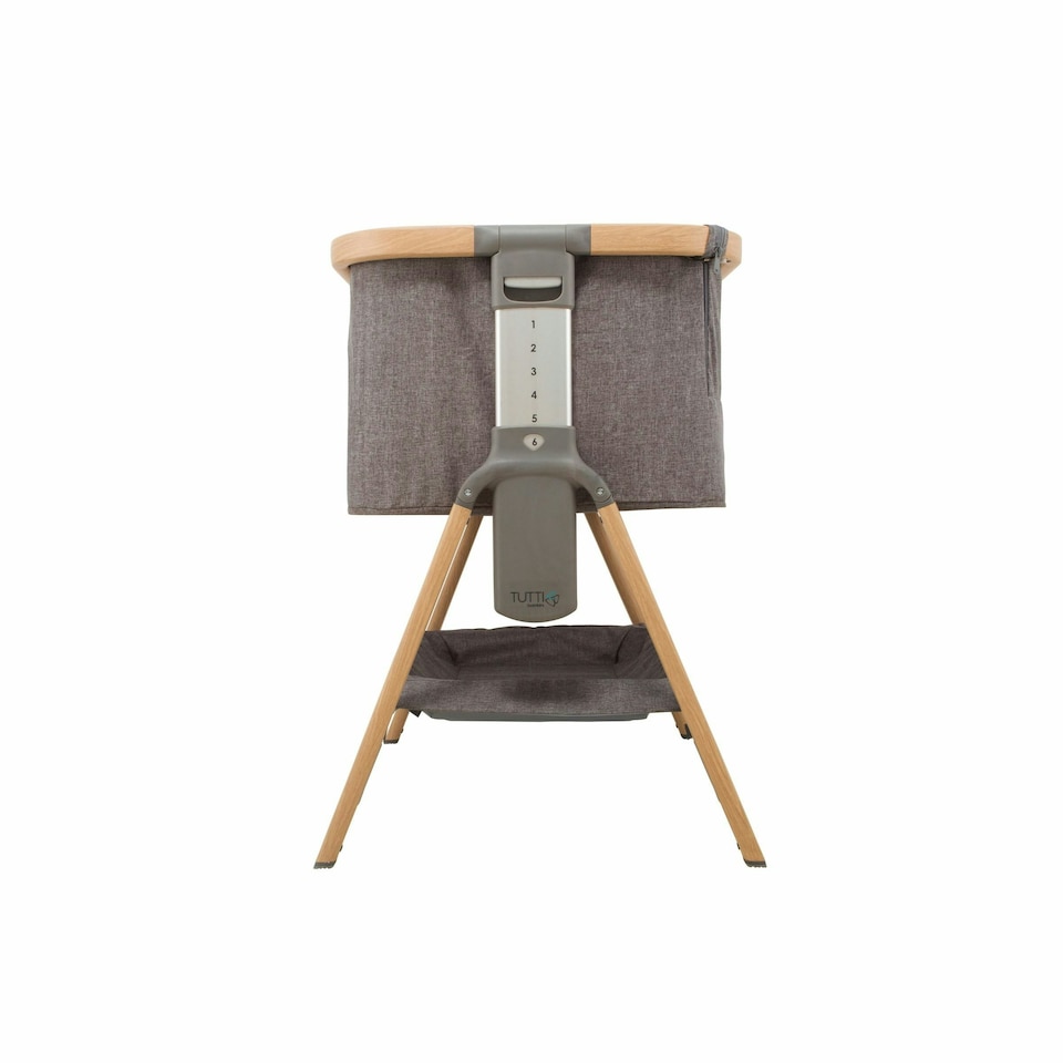 image 1 of Tutti Bambini CoZee Bedside Crib - Oak and Charcoal