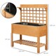 image 7 of Outsunny Wooden Planter Raised Elevated Garden Bed w/ 2 Shelves, 105x40x135cm