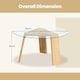 image 3 of COSTWAY Round Coffee Table Modern Table Sofa Center Table Black
