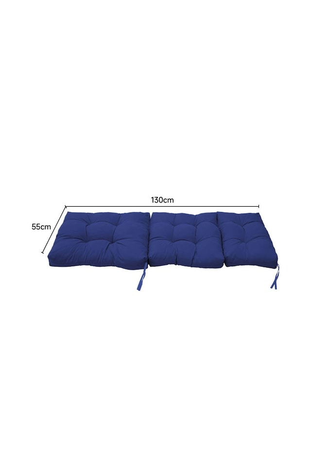 image 1 of Living and Home Adirondack Patio Chair Cushion, 130x55cm, Navy Blue