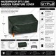 image 8 of Waterproof 5ft 1.5m Garden Furniture 3 Seater Bench Seat Cover | Green