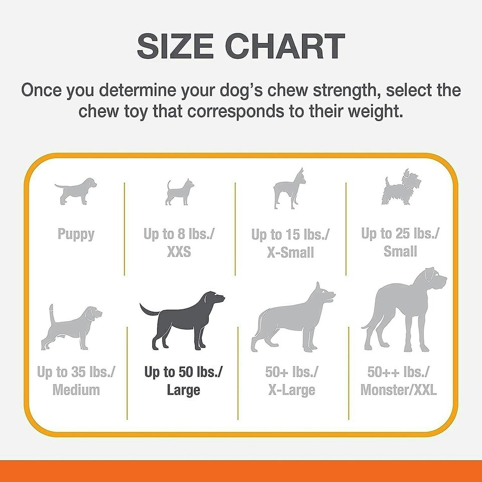 image 1 of Nylabone Dura Chew Extreme Tough Dog Chew Toy Bone, Allergen Free Peanut Butter Flavour, L, for Dogs Up to 23 kg