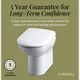 image 4 of Comfort Height Back To Wall Toilet Pan   - 440mm x 370mm x 530mm