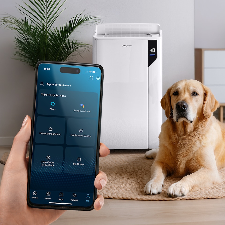 image 1 of Pro Breeze 20L Compressor Dehumidifier with WIFI / White