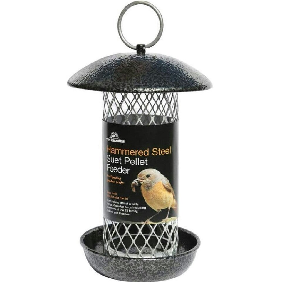 Hammered Steel Suet Bird Feeder