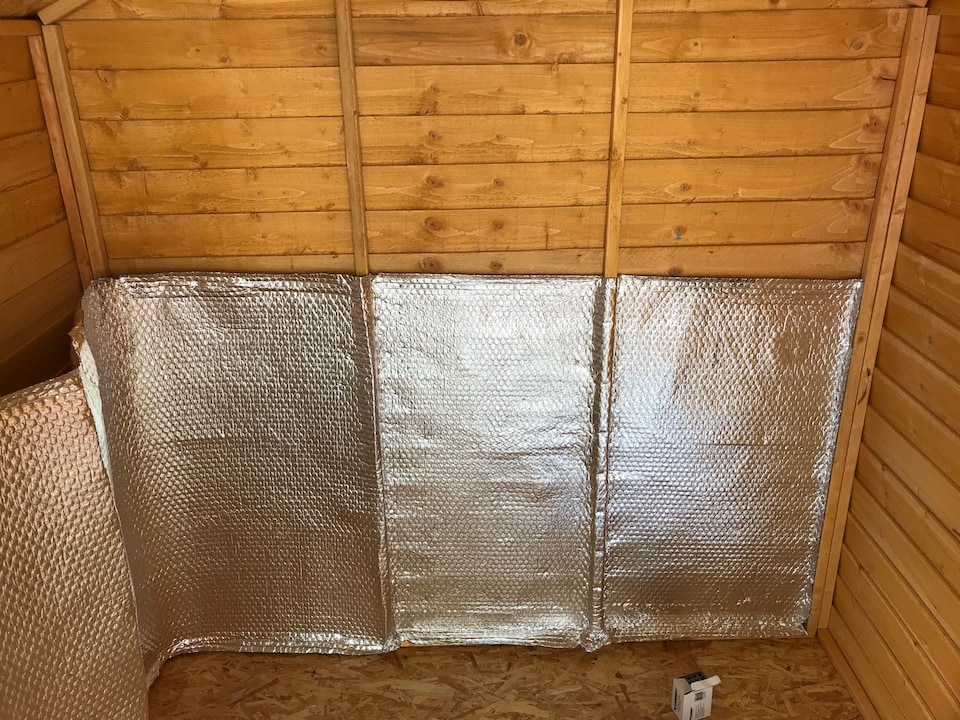 image 1 of EcoTec Shed Insulation Kit - 26.25m2 Insulation Roll & Fixing Items