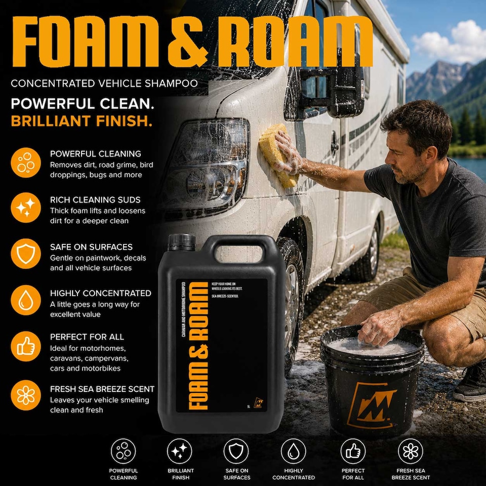image 1 of Foam & Roam - Caravan & Motorhome Shampoo - 5L