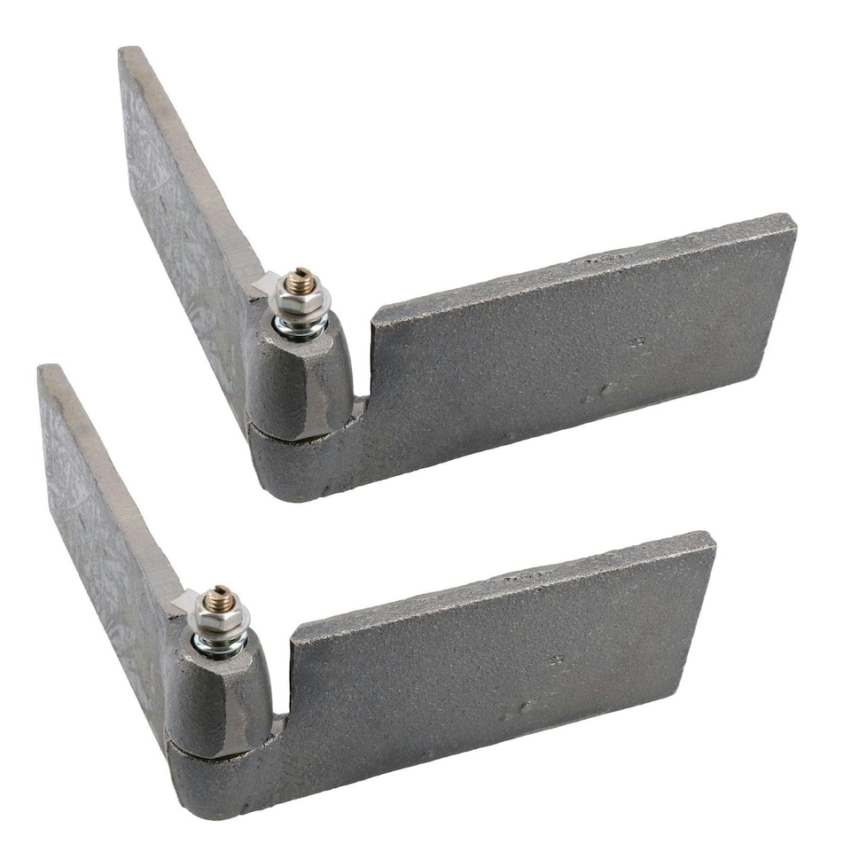 image 1 of 2pk Right Self Aligning Ball Steel Butt Hinge Weld-On Heavy Duty 50x250mm Silver