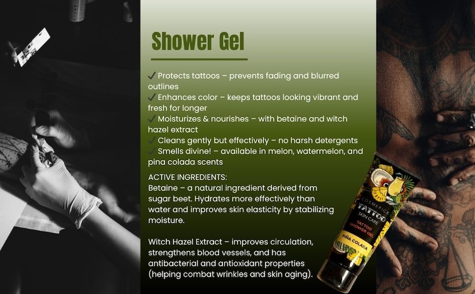 image 1 of COSMEPICK Tattoo Pina Colada Shower Gel 2 x 200ml