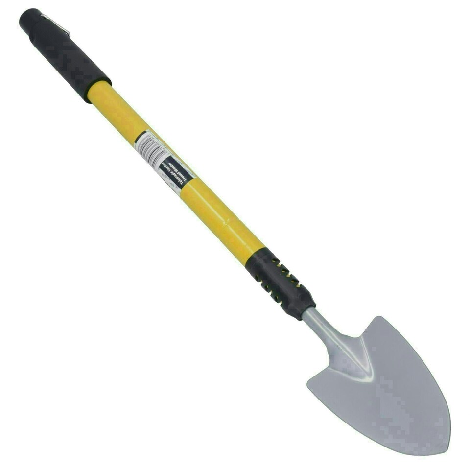 image 1 of Telescopic Extendable Garden Fork Weeder + Spade / Shovel 25" - 37" 2pc Kit