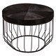 image 1 of Kensington Townhouse Hair On Hide Top Round Coffee Table Black