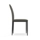 image 4 of Set Of 2 Monza Faux Leather Dining Chair Modern Padded Seat Metal Legs Kitchen Grey | Grey