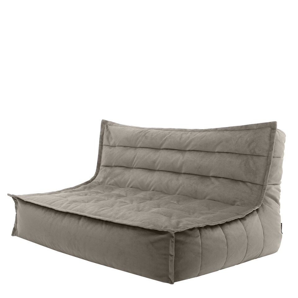 image 1 of icon Kota Velvet XL Bean Bag Sofa Grey Bean Bag Chair Grey | Grey
