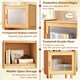 image 3 of COSTWAY Kitchen Sideboard 3-Cube Bamboo Storage Cabinet N/A
