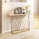 image 2 of COSTWAY 120cm Console Table Modern Entryway Table White