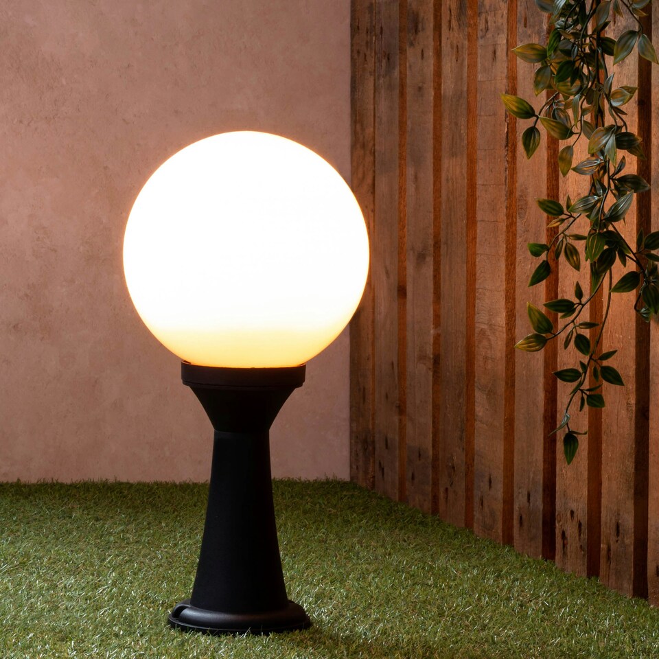 image 1 of BHS Westray Outdoor Pedestal Light, Black
