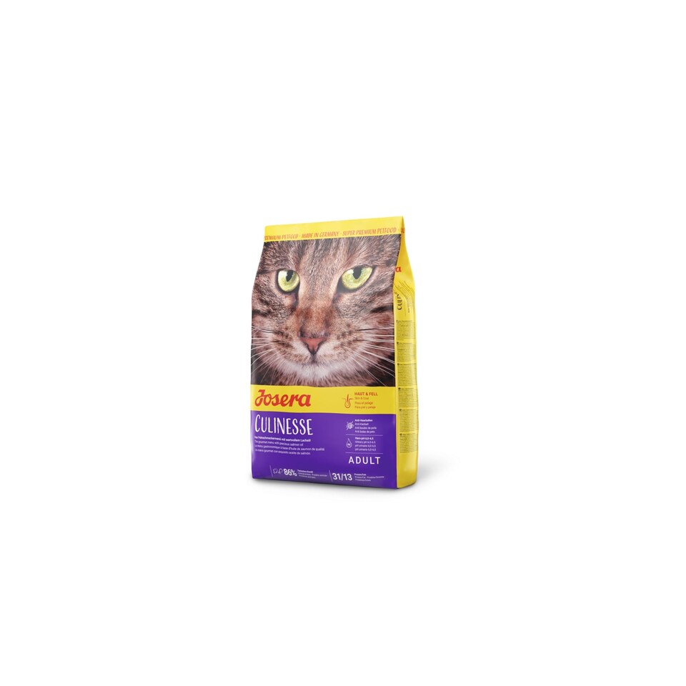 image 1 of Josera Culinesse | Complete cat food | Omega 3 from Salmon Oil | Anti-Hairball | For fussy cats| Gluten free | Moderate fat | Skin & Coat | 0.4kg