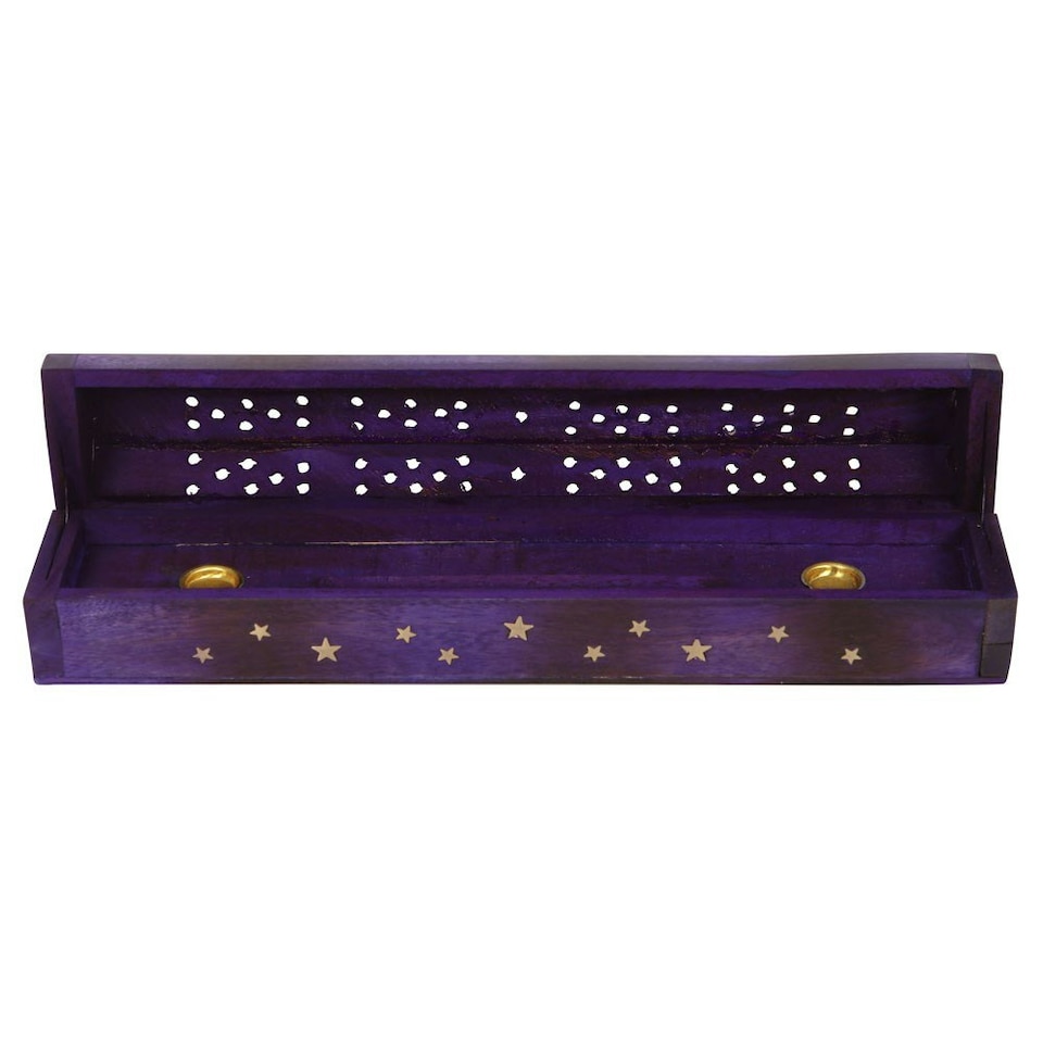 image 1 of Elements Bergamot Star Wooden Incense Gift Set - Purple/Gold - One Size