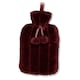 image 1 of Ribbon Classic Faux Fur Hot Water Bottle Cover - Red - One Size