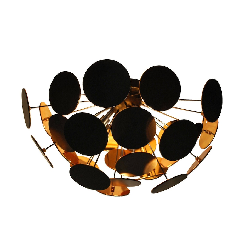image 1 of Copperhead Black and Copper Semi Flush Sputnik