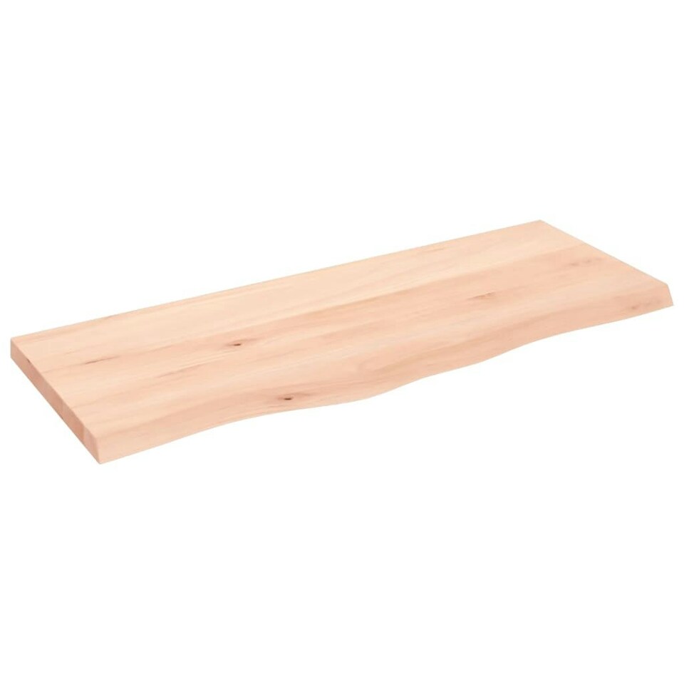 Wall Shelf 100x40x(24) cm Untreated Solid Wood Oak Tesco Groceries
