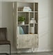 image 1 of Light Gold Large Bookcase 2-Door | Brown | Brown
